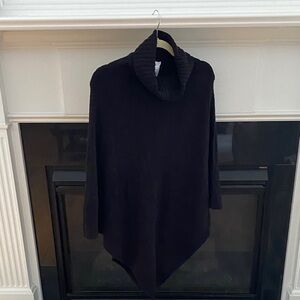 J. Jill Black Knit Poncho NWT!
